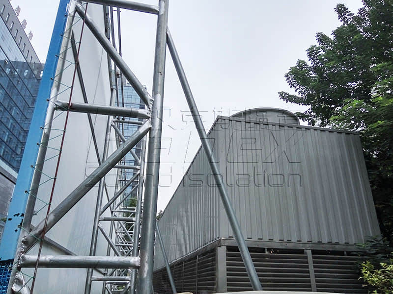 湖州賓館空調冷卻塔隔音降噪項目現場 湖州賓館空調冷卻塔隔音降噪項目現場