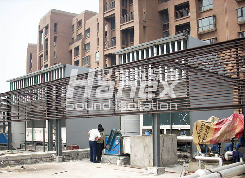 連城國際花園風冷式熱泵機組噪聲治理 連城國際花園風冷式熱泵機組噪聲治理